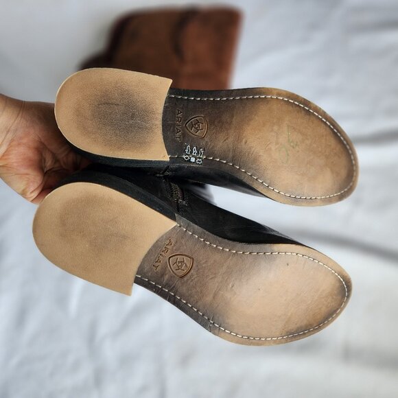 Ariat Side Zip Brown Tall Boots Women (9B) - Picture 11 of 16